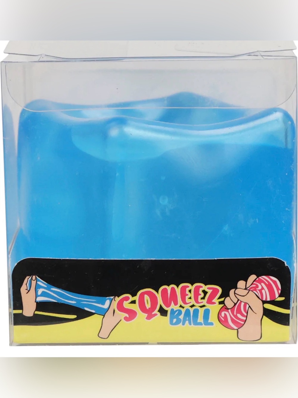 Squeeze ball Cube" blue  square ball viral sensory toy, stress reliever  NIB/NWT